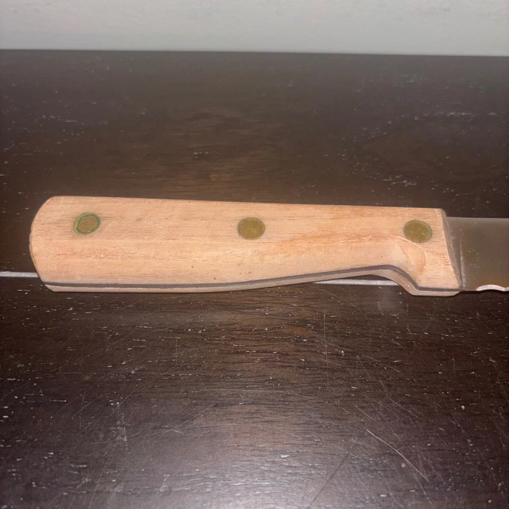 Harvard‎ Cutlery 574 Serrated Bread Knife 8.5 Inch Blade Wood Handle Full Tang